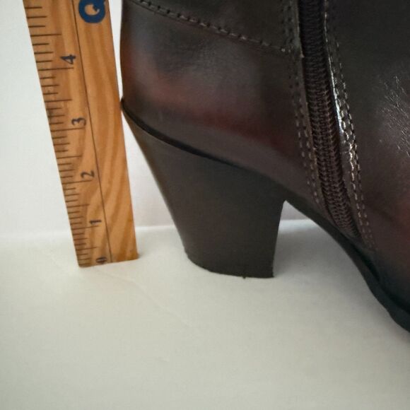 Vintage Nana Wester Studded Side Zipper 3" Block Heel Boots Sz 38 (7.5) - Picture 8 of 9